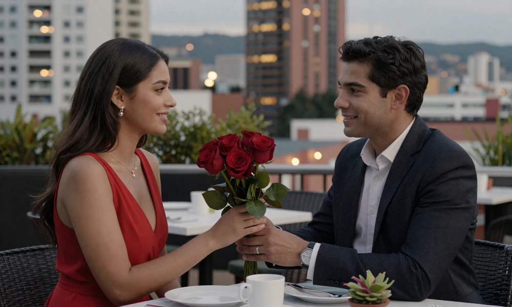 Romantic date with Colombian woman in Bogotá