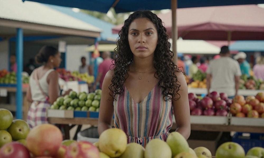 Vincentian woman working at Kingstown market