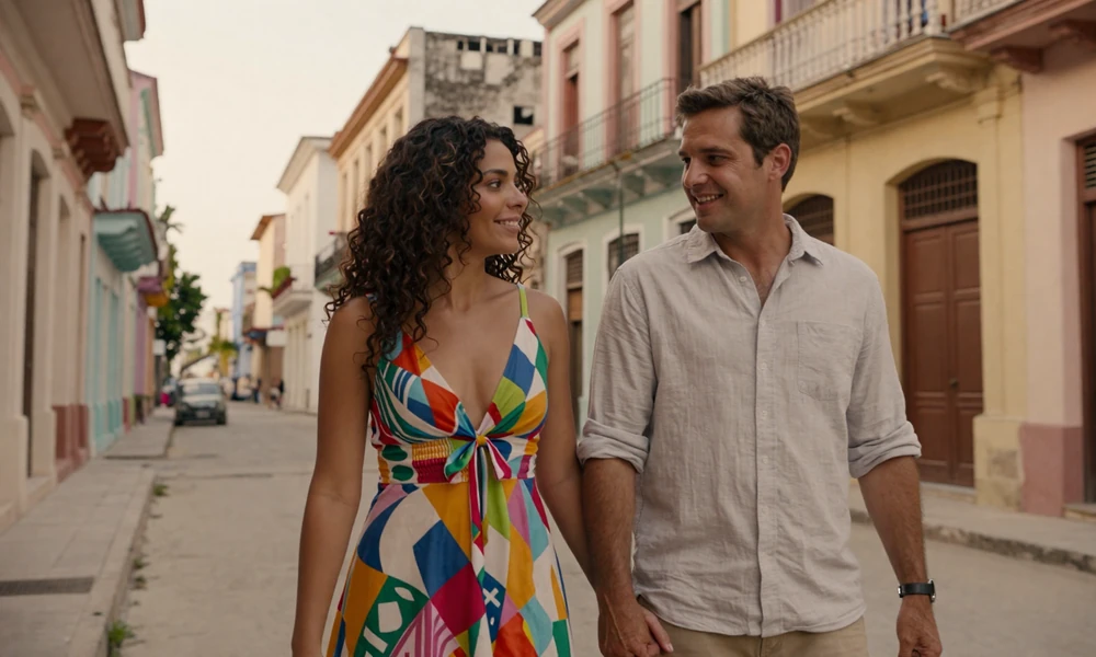 American man dating Cuban woman in Old Havana