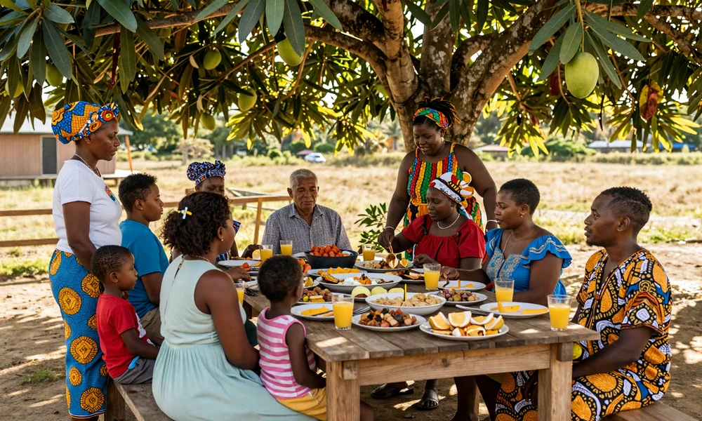 Grenadian family gathering celebration