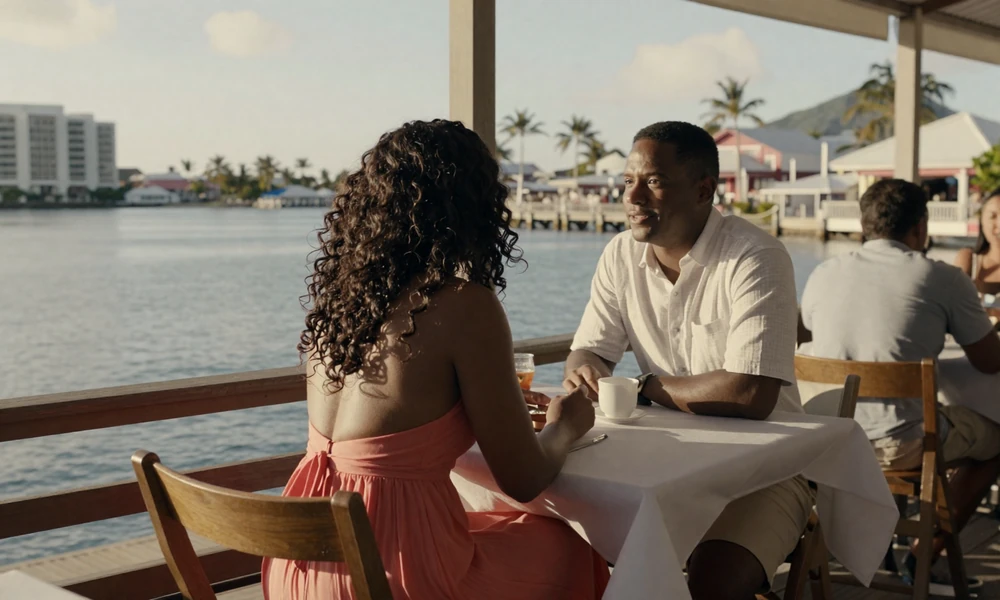 Romantic date at Castries waterfront