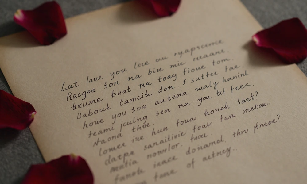 Romantic Portuguese love letter