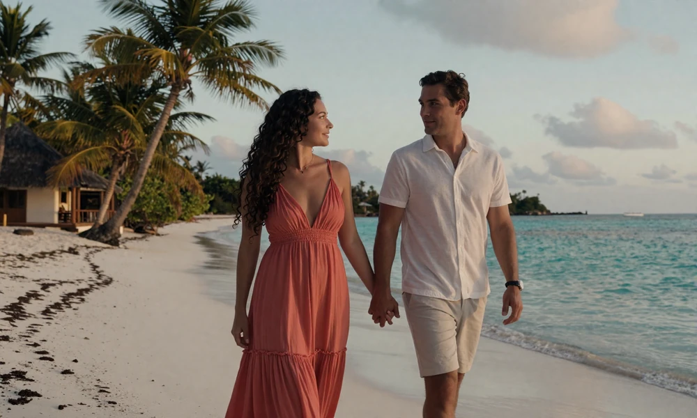 Romantic beach date in Bonaire