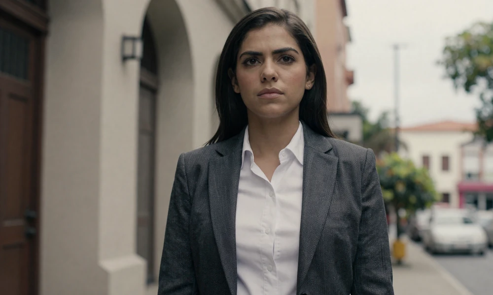 Resilient Venezuelan woman demonstrating strength and determination
